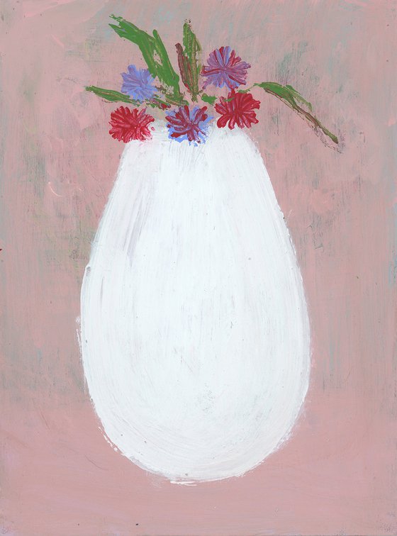 Small Flowers In A Big Vase