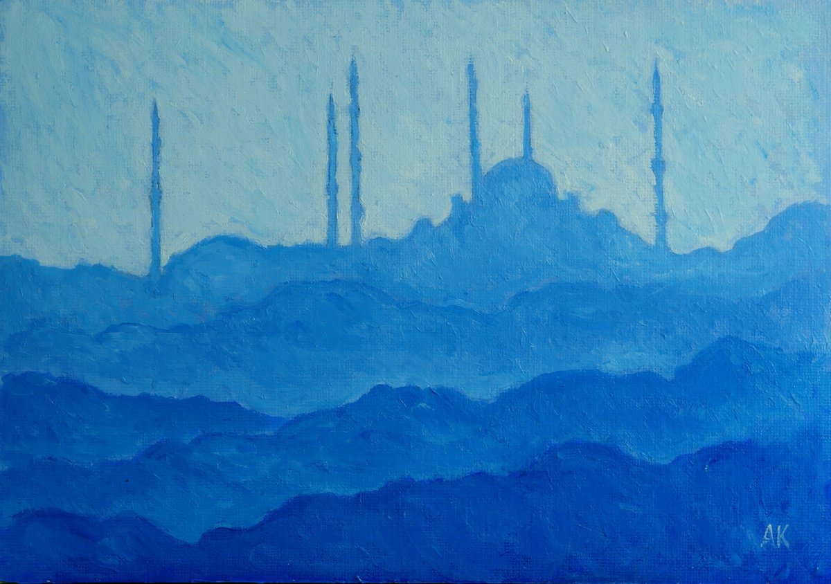 Istanbul silhouettes. Study in blue by Alfia Koral