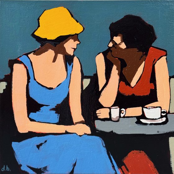 Woman in Yellow Hat - Original Painting Small