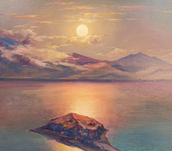 Lake Sevan (60x80cm, oil painting)
