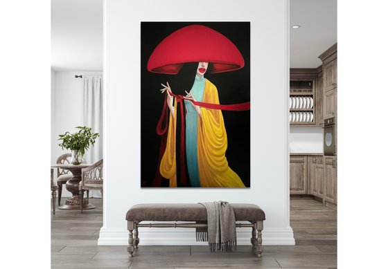 Vietnamese Lady in a Red Hat