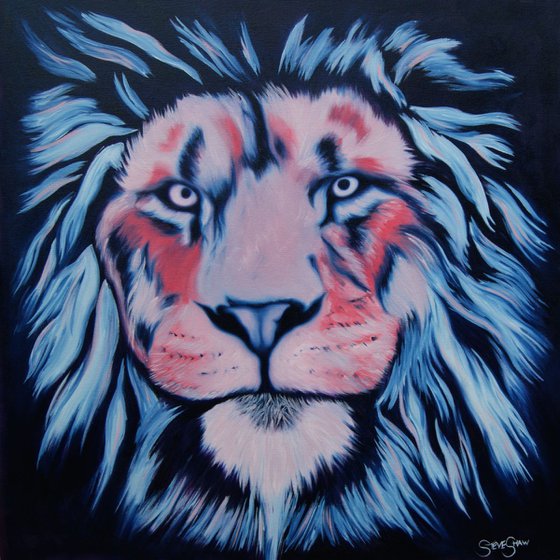 Intense Gaze 60cm x 60cm ( on canvas ) Free Shipping