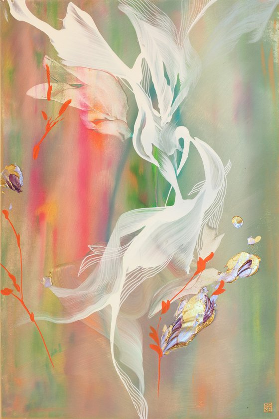 Movement Study in Pastel Chroma Triptych