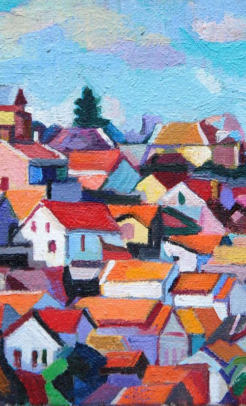 Red Roofs / Panorama by Maja Đokić Mihajlović