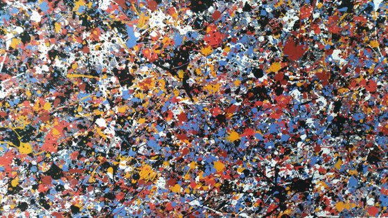 Abstract JACKSON POLLOCK style ACRYLIC on CANVAS by M.Y.