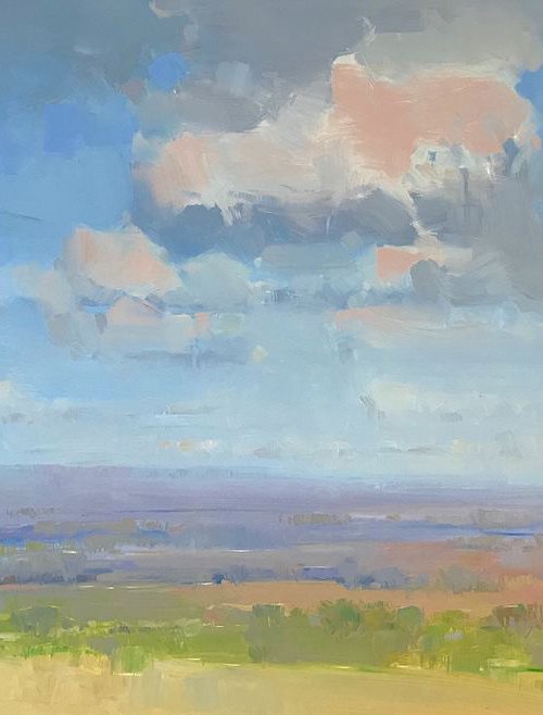 The Hill, Landscape oil painting, One of a kind, Signed, Handmade artwork, Ready to hang by Vahe Yeremyan