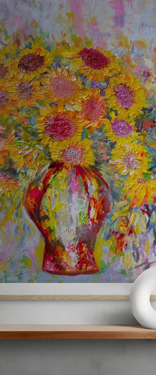 Spanish Sunflowers by Lesley Blackburn