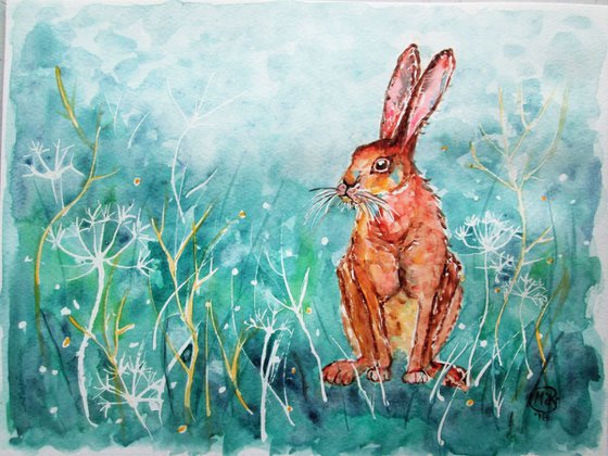 Hare in Turquoise