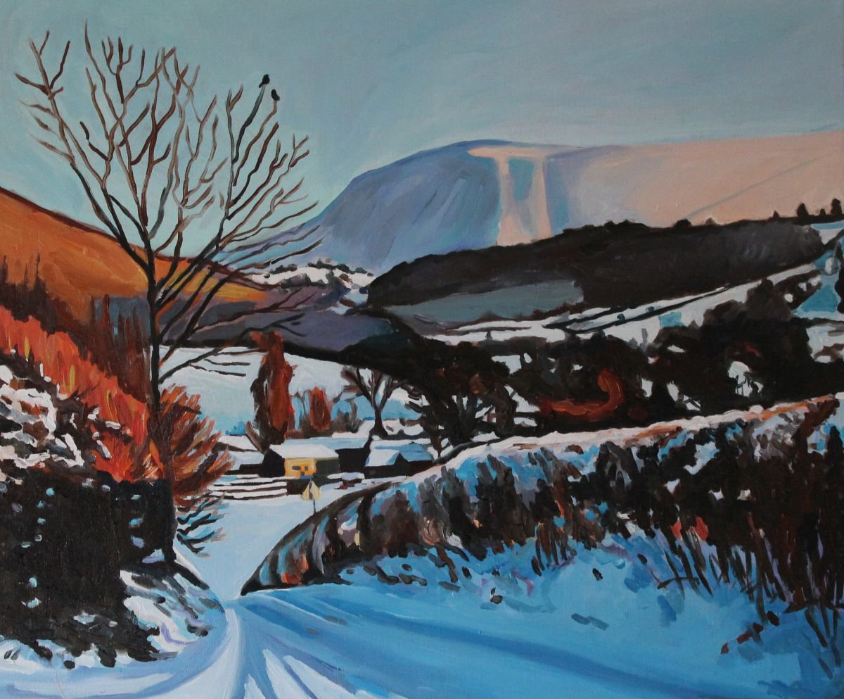 Snow Laden Valley Oil painting by Emma Cownie Artfinder
