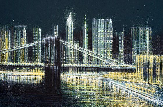New York - The Brooklyn Bridge Illuminated