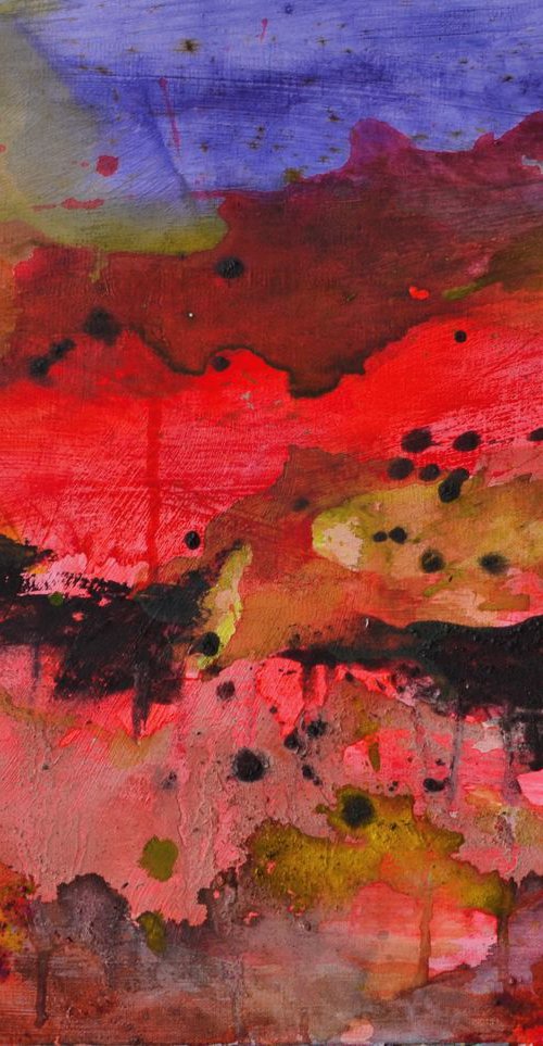 Maremma - vibrant abstract mixed media painting by Karin Goeppert
