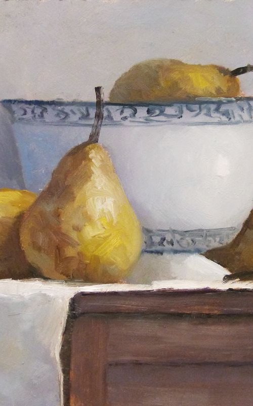Pears and a Bowl by Pascal Giroud