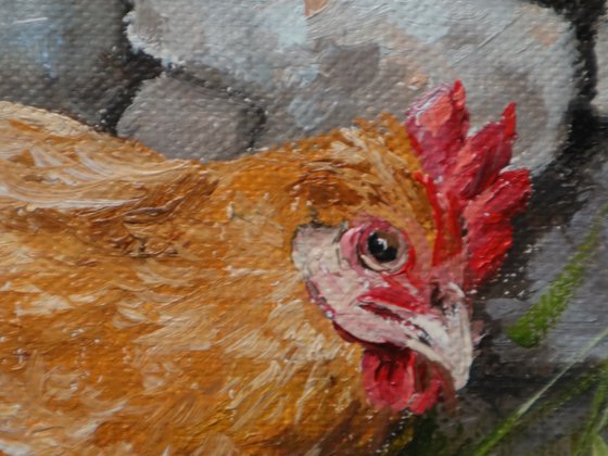 Chickens in the Backyard, Realistic Animals, Farm Life, Nostalgic