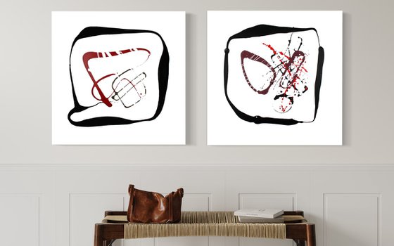Dancing All Night I and  II - diptych