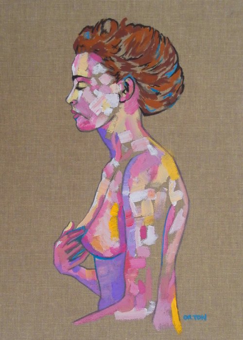 Abstract Female Nude Figure Study by Andrew Orton