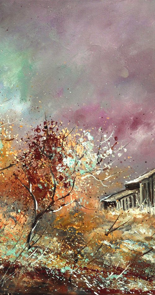 Old barn in autumn by Pol Henry Ledent