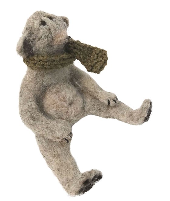 Reblochon, felted wool bear