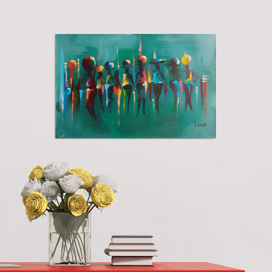 It’s a Happy Day, African women artwork