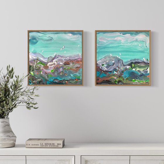 Coastal study no.62 - diptych