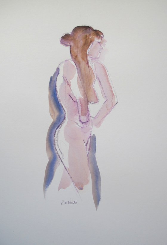 Standing female nude