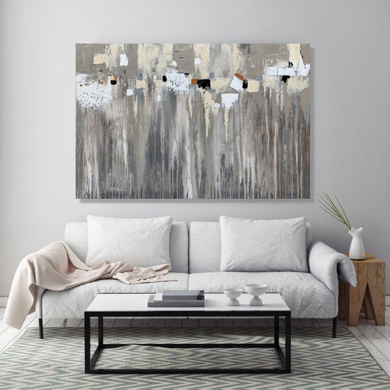 Winds of Change - XL LARGE,  ABSTRACT ART – EXPRESSIONS OF ENERGY AND LIGHT. READY TO HANG!