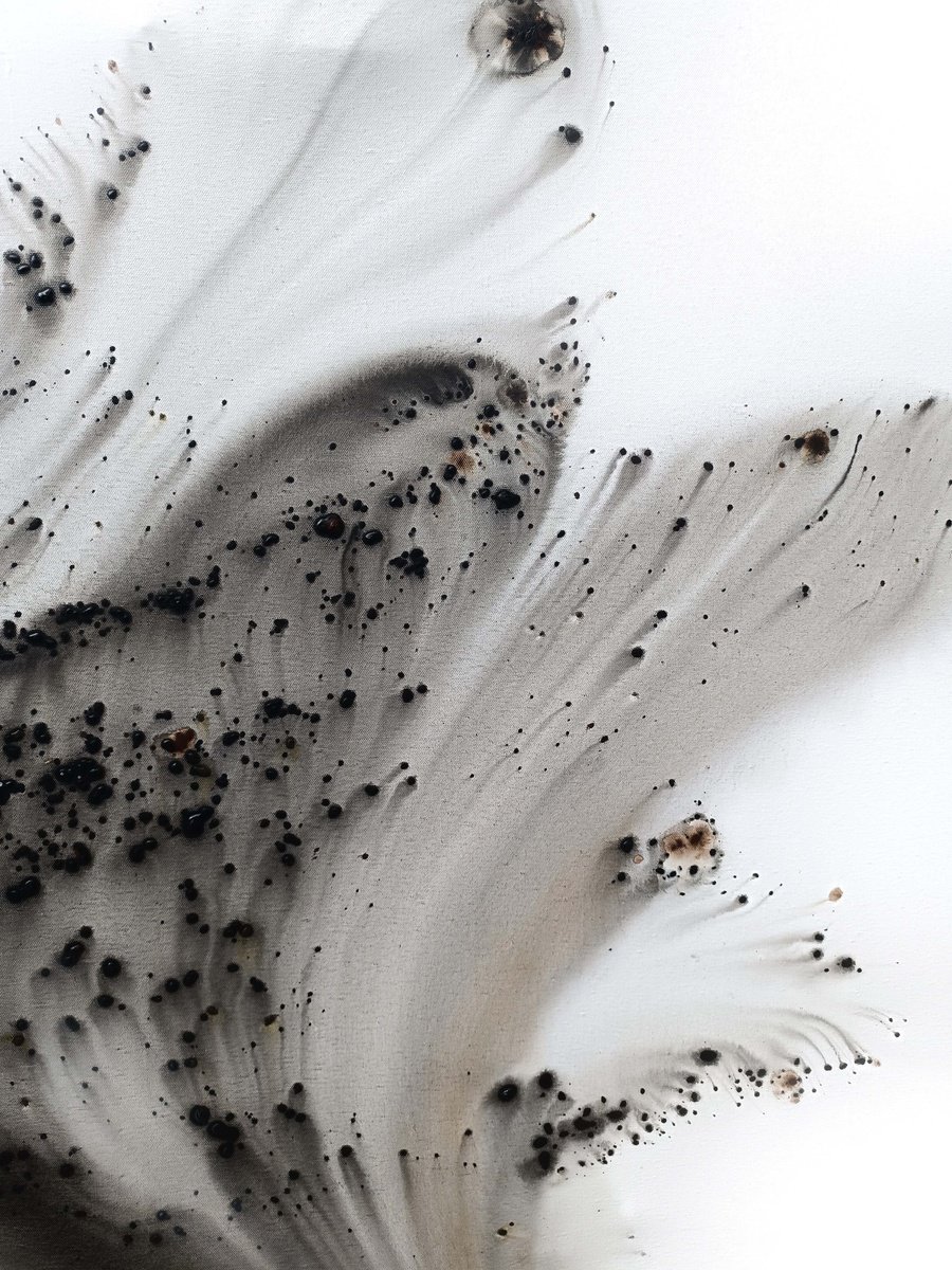 Abstract Acrylic Painting By Muriel Napoli, 47 X 39", Nature 521, Original Artwork