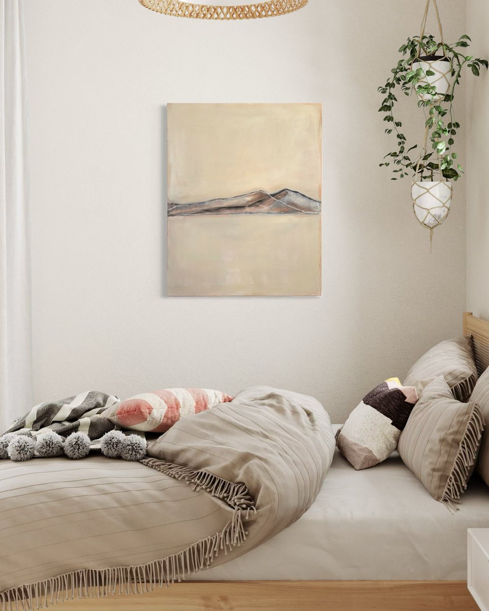 Abstract Landscape Painting By Marilina Marchica, 31 X 39", Landscape, Original Artwork