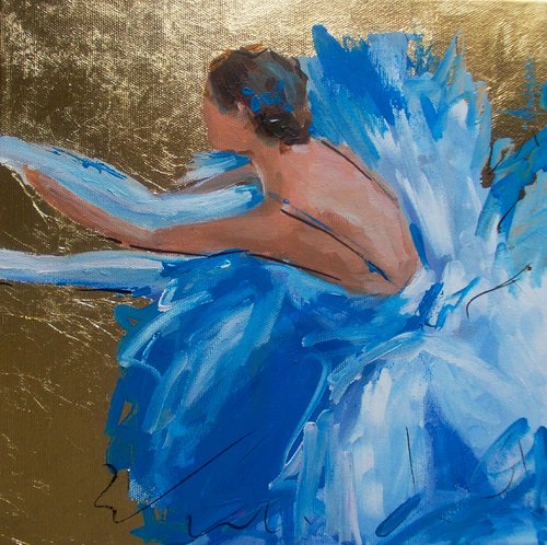 Backstage 5 - Ballerina   Painting on Canvas by Antigoni Tziora
