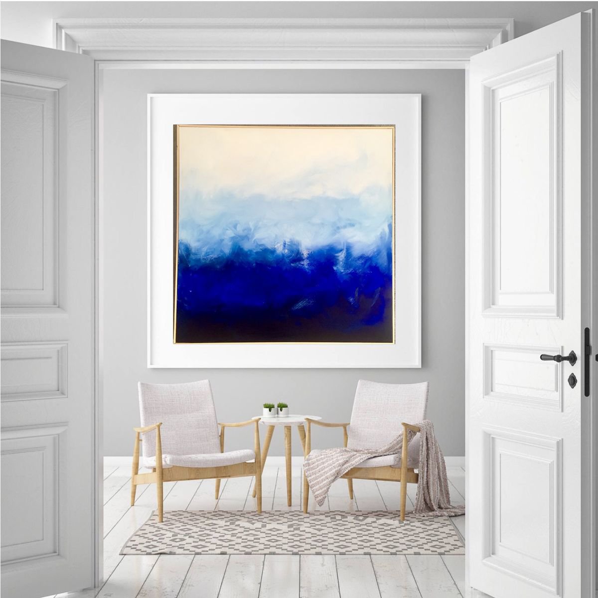 Abstract Acrylic Painting By Shabs Beigh, 24 X 24", Fusion, Original Artwork