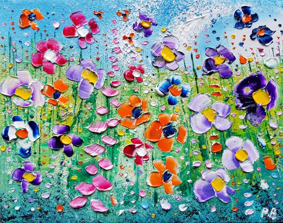 "Spring Meadow Flowers in Love"