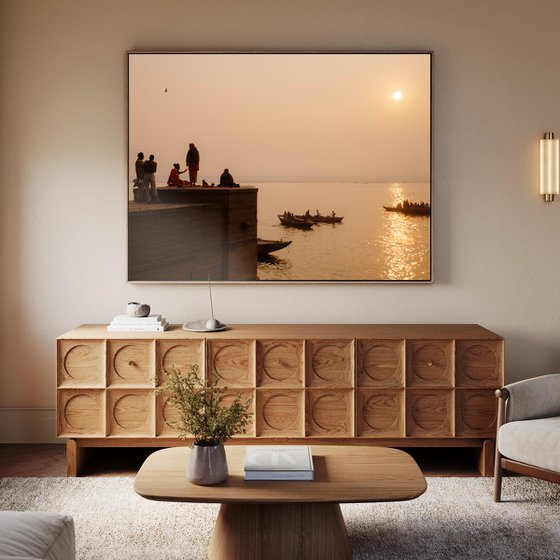 An ethereal sunrise in Varanasi