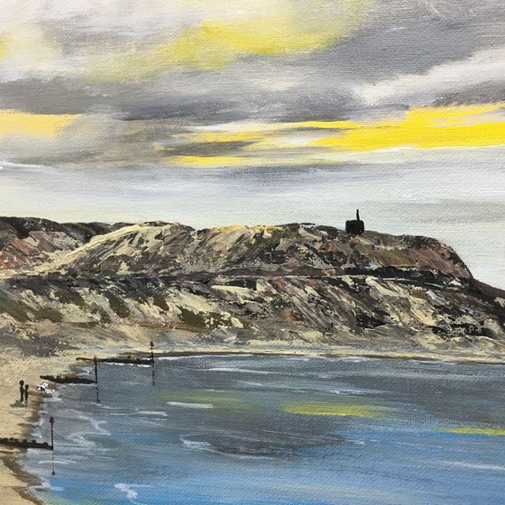 Hengistbury Head on a large square canvas