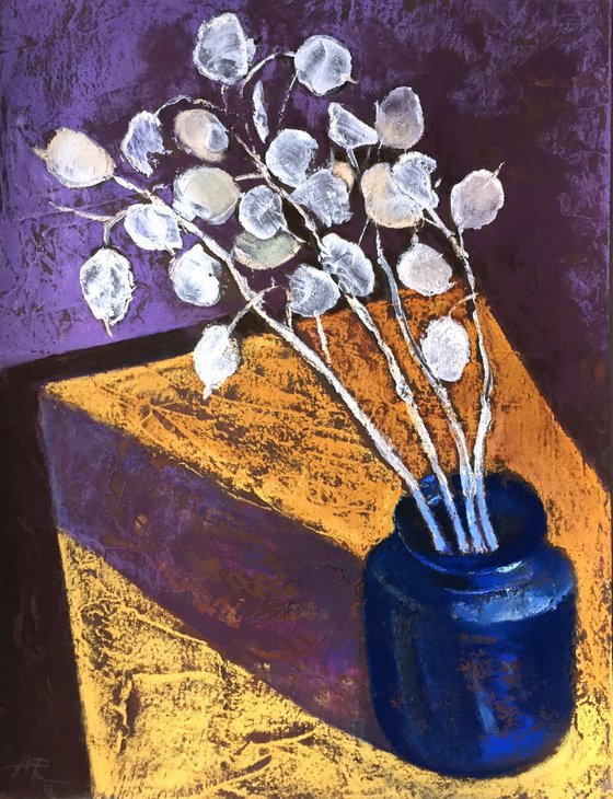 Silvery Translucence Still life Pastel Drawing