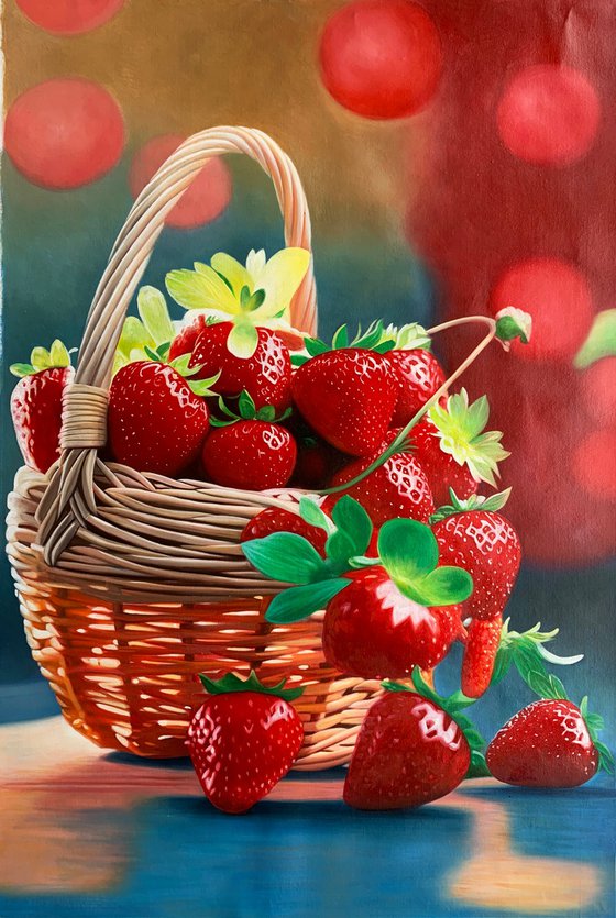 Strawberries in basket t304