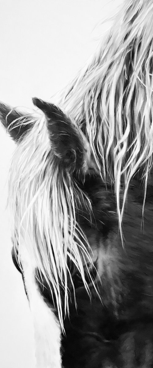 Oil painting with horse "Breeze" 60*80 cm by Irina Ivlieva