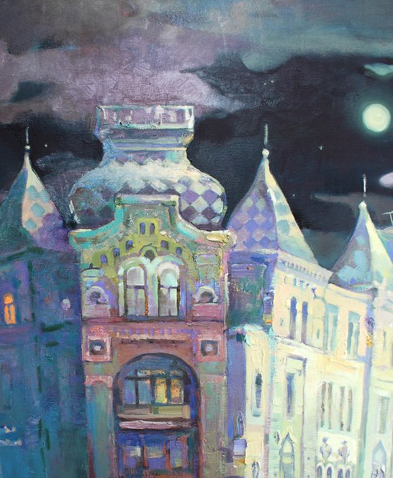 Full moon over Slavonic House