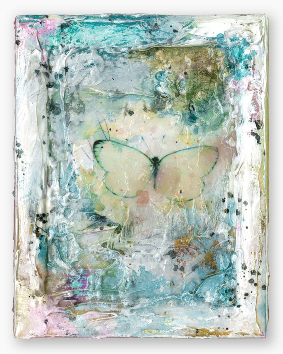 Butterfly Kisses 1 - Mixed media abstract art by Kathy Morton Stanion