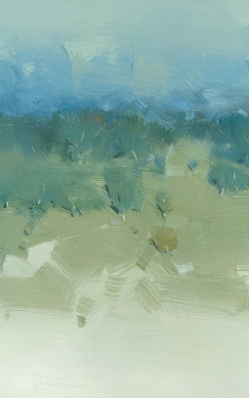 Summer Meadow, Original oil painting, Handmade artwork, One of a kind by Vahe Yeremyan