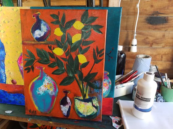 Lemon Tree and Pots