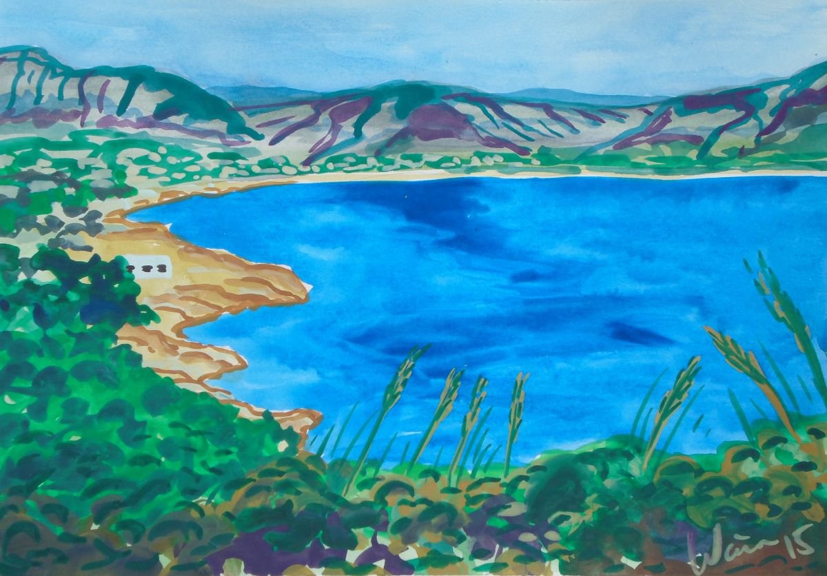 View of Albir and the Sierra Bernia mountains by Kirsty Wain