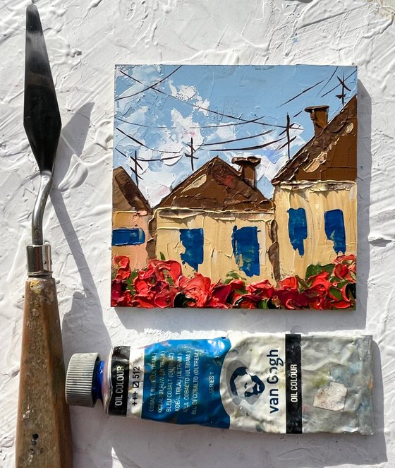 Italy Rooftops Painting