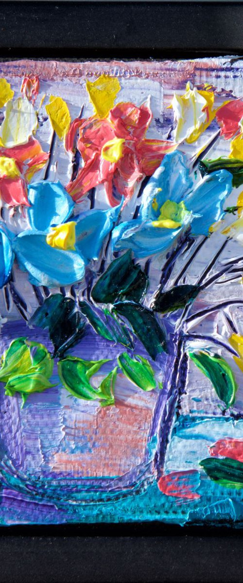 Mini Floral (palette knife) by Lena Owens at OLena Art