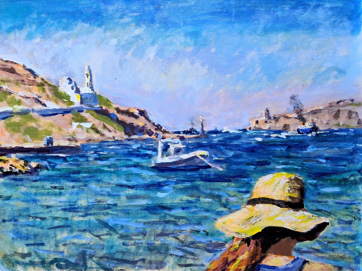  Daddy Bringing Boat By Dimitris Voyiazoglou, 20 X 17, Artwork For Sale On Artfinder