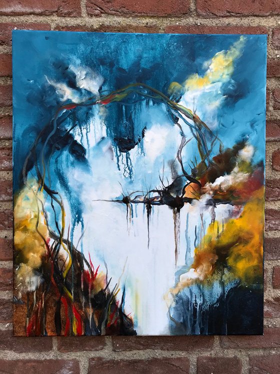 " Dream BIG ! , dreams are unlimited! ” abstract Painting -50x60cm