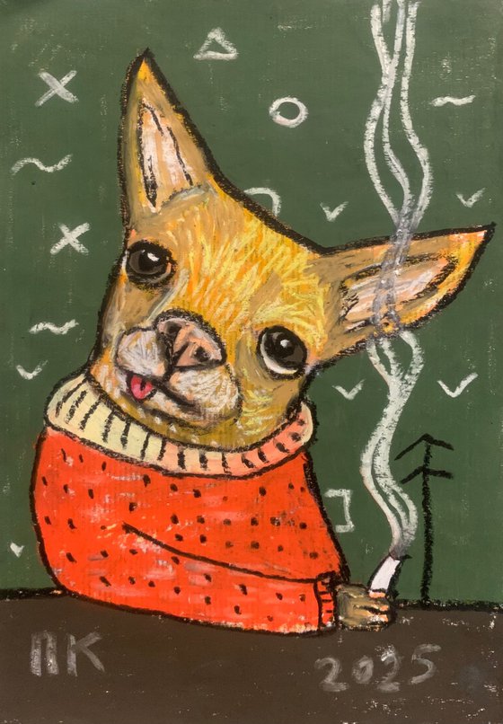 Smoking dog #102