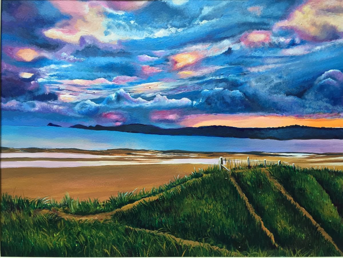 Swansea Bay Sunset by Karen Elaine Evans