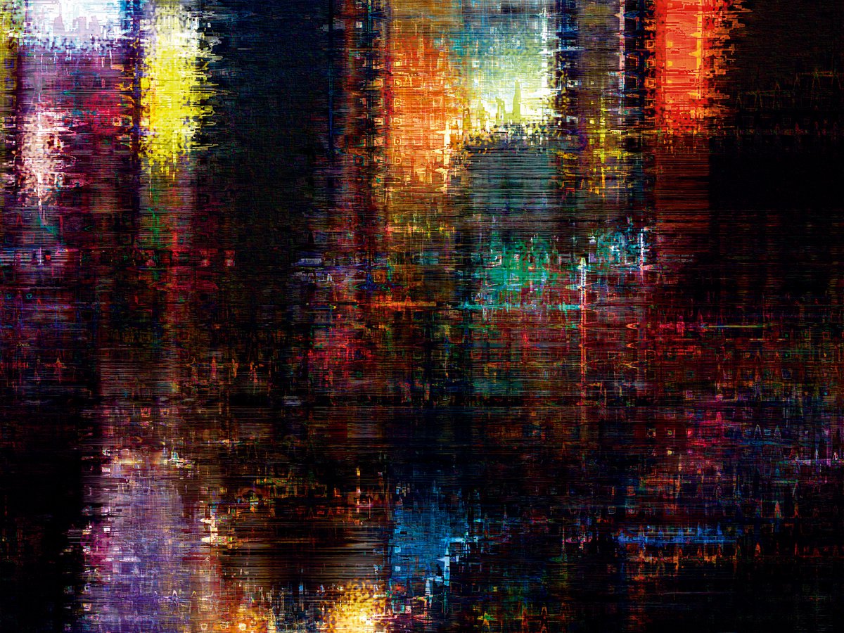 Abstract Cityscapes Print By Javier Diaz, 79 X 60, Estructuras Lumi?nicas 21/Xl Large Original Artwork, Original Artwork