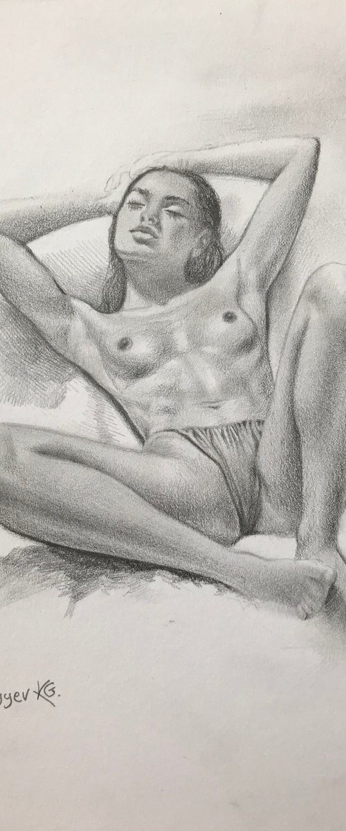 The figure of a girl (3) by Kakajan Charyyev