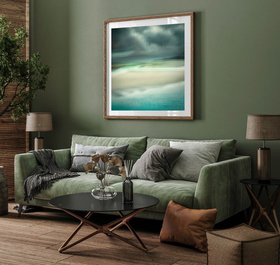 Winter at the Beach - Sage Green Wall Art