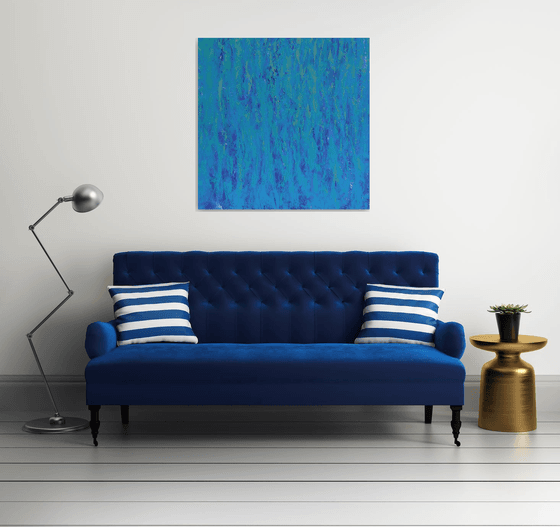 Vibrant Blues - Modern Abstract Expressionist Seascape